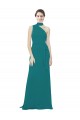 Soft Chiffon Long One Shoulder Hunter A-Line Bridesmaid Dress Plymouth