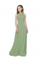 Soft Chiffon Long Square Neck Seagrass A-Line Bridesmaid Dress Plymouth