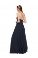 Soft Chiffon Criss Cross Open Back Long Spaghetti Straps A-Line Bridesmaid Dresses Plymouth