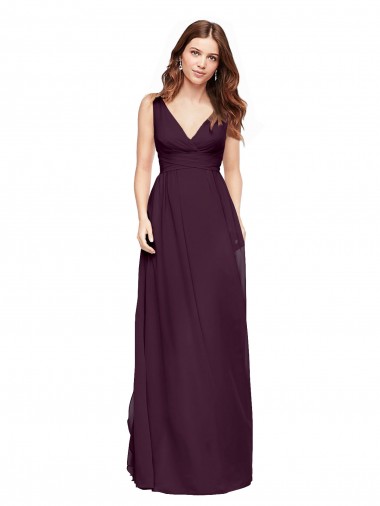 Chiffon Long V-Neck A-Line Evening Gowns / Bridesmaid Dresses Plymouth