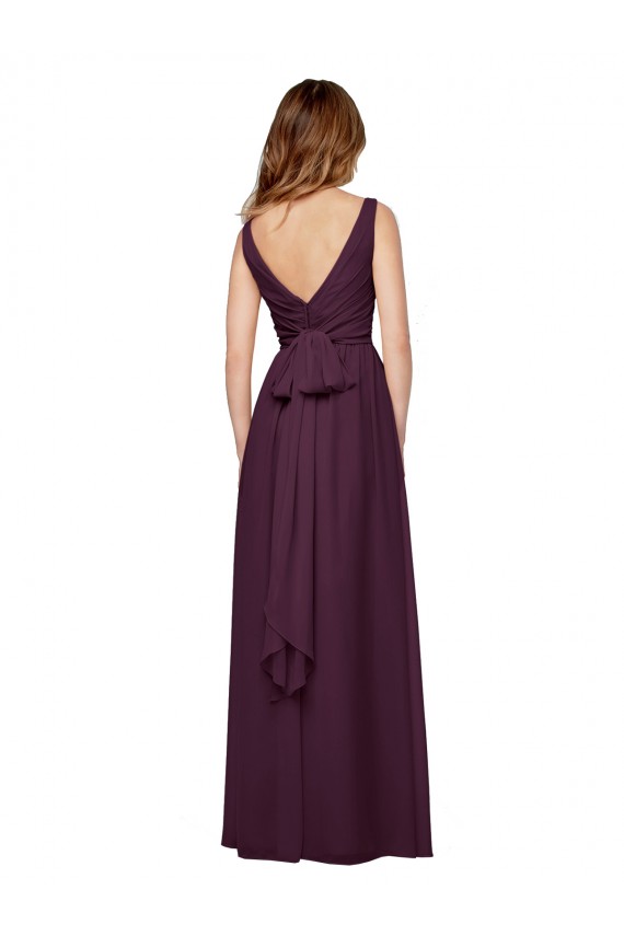 Chiffon Long V-Neck A-Line Evening Gowns / Bridesmaid Dresses Plymouth