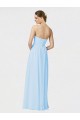 Soft Chiffon Sleeveless Sweetheart Light Sky Blue A-Line Formal Dress / Bridesmaid Dress Plymouth
