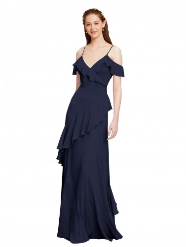 Chiffon Long Off the Shoulder A-Line Formal Dresses / Bridesmaid Dresses Plymouth