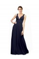 Chiffon Open Back Long V-Neck A-Line Wedding Guest Dress Plymouth