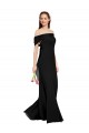 Soft Chiffon Long Off the Shoulder Black Mermaid Prom Dress / Bridesmaid Dress Plymouth