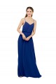 Chiffon Long Spaghetti Straps Royal Blue A-Line Bridesmaid Dress / Evening Dress Plymouth