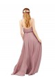 Chiffon Long Spaghetti Straps Royal Blue A-Line Bridesmaid Dress / Evening Dress Plymouth