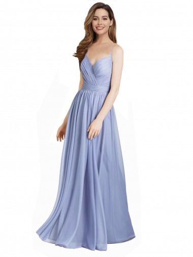 Chiffon & Lace Open Back Long Sweetheart A-Line Bridesmaid Dress / Evening Dress Plymouth
