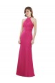 Soft Chiffon Criss Cross Open Back Long Halter Neck A-Line Bridesmaid Dress Plymouth