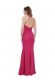 Soft Chiffon Criss Cross Open Back Long Halter Neck A-Line Bridesmaid Dress Plymouth