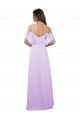 Soft Chiffon Long Off the Shoulder Lilac A-Line Formal Dress / Bridesmaid Dress Plymouth