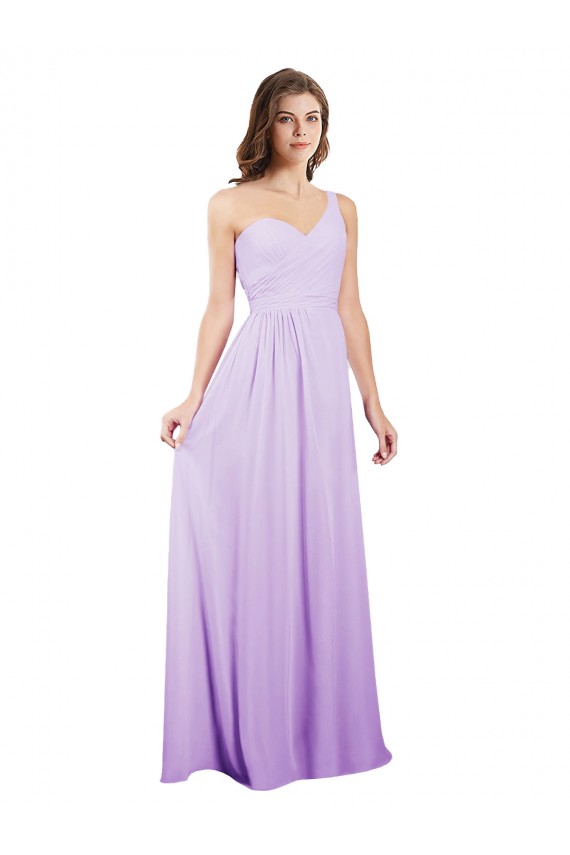 Chiffon Long One Shoulder A-Line Bridesmaid Dress / Evening Dress Plymouth