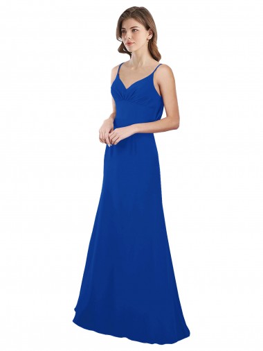 Soft Chiffon Low Back Long Sweetheart A-Line Evening Dress / Bridesmaid Dress Plymouth