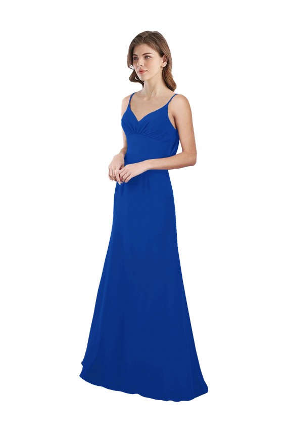 Soft Chiffon Low Back Long Sweetheart A-Line Evening Dress / Bridesmaid Dress Plymouth