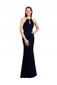 Soft Chiffon Criss Cross Open Back Long Halter Neck Mermaid Bridesmaid Dress Plymouth