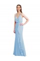 Soft Chiffon Low Back Long Spaghetti Straps Mermaid Bridesmaid Dress Plymouth