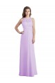Soft Chiffon Keyhole Back Long Halter Neck A-Line Bridesmaid Dress / Formal Dress Plymouth
