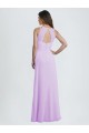 Soft Chiffon Keyhole Back Long Halter Neck A-Line Bridesmaid Dress / Formal Dress Plymouth