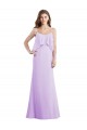 Chiffon Low Back Long Spaghetti Straps A-Line Bridesmaid Dress / Evening Dress Plymouth