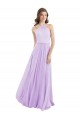 Chiffon Long Halter Neck Lilac A-Line Bridesmaid Dress / Evening Dress Plymouth
