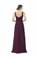 Soft Chiffon & Lace Long V-Neck A-Line Bridesmaid Gown Plymouth