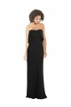 Soft Chiffon Long Sweetheart Black Sheath Bridesmaid Dress Plymouth