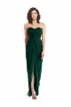 Soft Chiffon Low Back Long Sweetheart Ever Green A-Line Bridesmaid Dress Plymouth