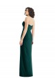 Soft Chiffon Low Back Long Sweetheart Ever Green A-Line Bridesmaid Dress Plymouth