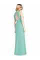 Soft Chiffon Open Back Long Jewel Neck Mermaid Bridesmaid Dress Plymouth