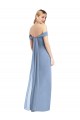 Soft Chiffon Low Back Long Off the Shoulder Mermaid Semi Formal Evening Dress / Bridesmaid Dress Plymouth