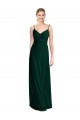 Soft Chiffon Low Back Long Spaghetti Straps Ever Green A-Line Bridesmaid Dress Plymouth