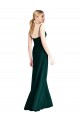 Soft Chiffon Low Back Long Spaghetti Straps Ever Green A-Line Bridesmaid Dress Plymouth