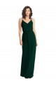 Soft Chiffon Low Back Long V-Neck A-Line Semi Formal Evening Dress / Bridesmaid Dress Plymouth