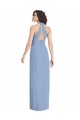 Soft Chiffon Open Back Long Halter Neck Trumpet Formal Evening Gown / Bridesmaid Dress Plymouth