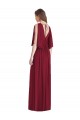 Soft Chiffon Tie Back Long V-Neck Trumpet Semi Formal Evening Dress / Bridesmaid Dress Plymouth