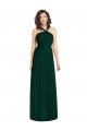 Soft Chiffon Long Halter Neck Ever Green A-Line Bridesmaid Dress Plymouth