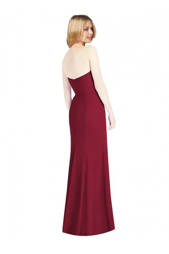 Soft Chiffon Long Sweetheart Desert Rose Trumpet Bridesmaid Dress Plymouth