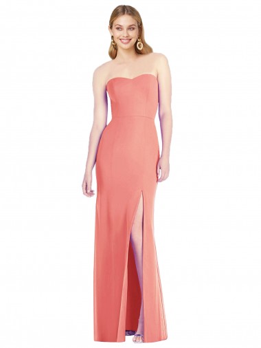 Soft Chiffon Long Sweetheart Desert Rose Trumpet Bridesmaid Dress Plymouth