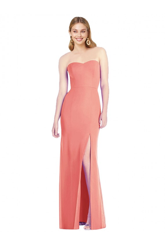 Soft Chiffon Long Sweetheart Desert Rose Trumpet Bridesmaid Dress Plymouth
