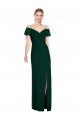 Soft Chiffon Long Spaghetti Straps Ever Green Trumpet Semi Formal Evening Dress / Bridesmaid Dress Plymouth
