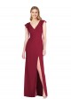 Soft Chiffon Tie Back Long V-Neck Mermaid Bridesmaid Dress Plymouth