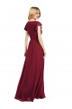 Lxue Chiffon Long V-Neck A-Line Bridesmaid Dress Plymouth