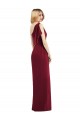 Soft Chiffon Long One Shoulder Olive Green Trumpet Bridesmaid Dress Plymouth