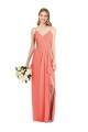 Soft Chiffon Long Spaghetti Straps Trumpet Formal Dress / Bridesmaid Dress Plymouth
