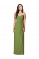 Soft Chiffon Long Sweetheart Olive Green Trumpet Bridesmaid Dress Plymouth