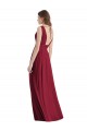 Lxue Chiffon Tie Back Long V-Neck A-Line Bridesmaid Dress Plymouth