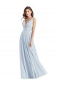 Lxue Chiffon Tie Back Long V-Neck A-Line Bridesmaid Dress Plymouth