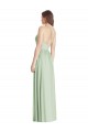 Soft Chiffon Criss Cross Back Long Spaghetti Straps A-Line Semi Formal Evening Dress / Bridesmaid Dress Plymouth