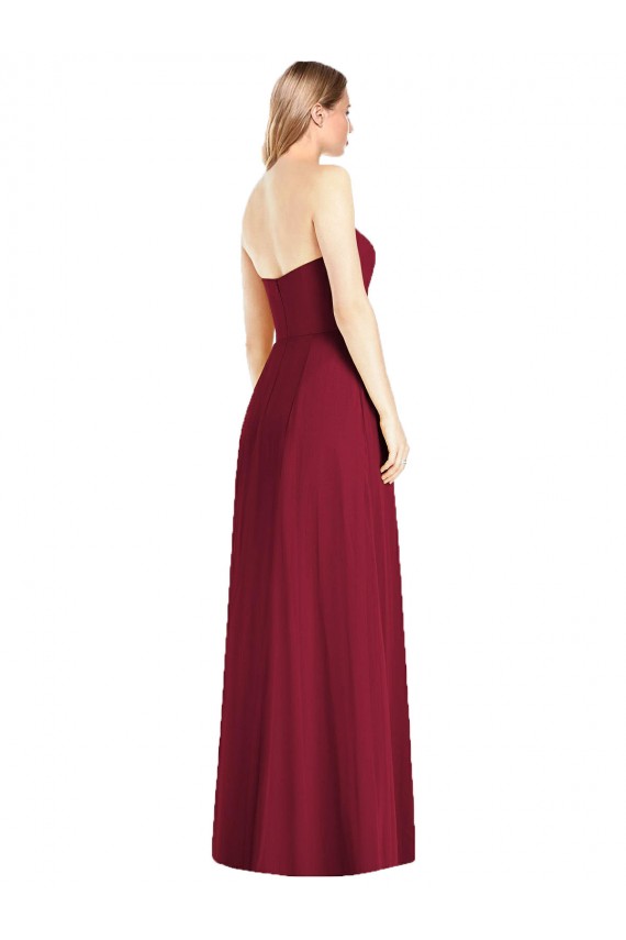 Soft Chiffon Long V-Neck Trumpet Semi Formal Evening Dress / Bridesmaid Dress Plymouth