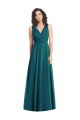 Chiffon V-Back Long V-Neck Hunter A-Line Wedding Party Dress Plymouth